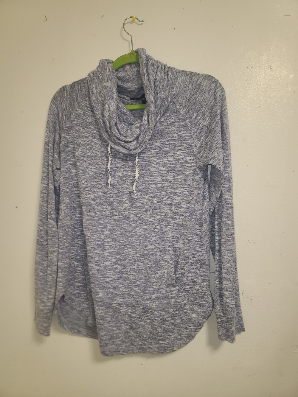 Derek Heart Heathered Light Blue Cowl Neck Sweater